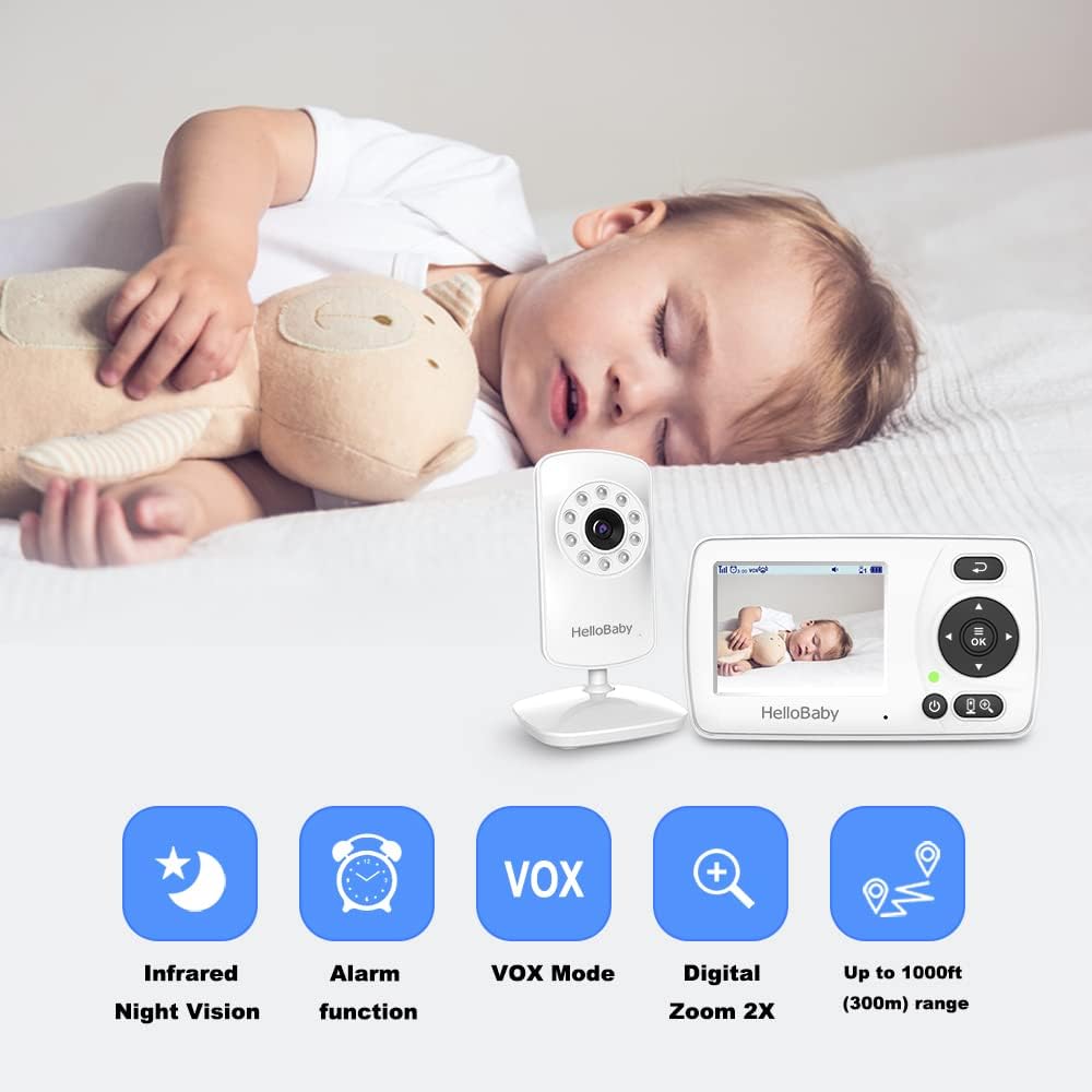 Hello Baby HB30 Baby Monitor Camera 2.4 TFT LCD